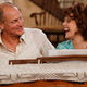 Woody Harrelson (left) and Marisa Tomei in Live In Front Of A Studio Audience